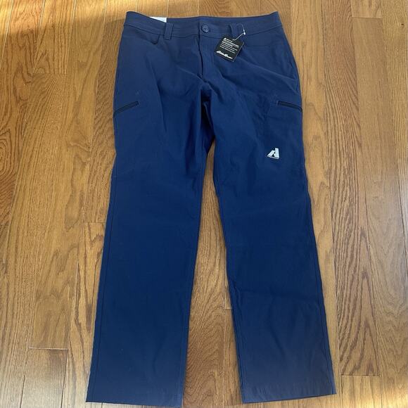 Eddie Bauer First Ascent Navy Blue Guide Pant Size Petite 10 NWT Hiking Outdoor - Picture 1 of 12